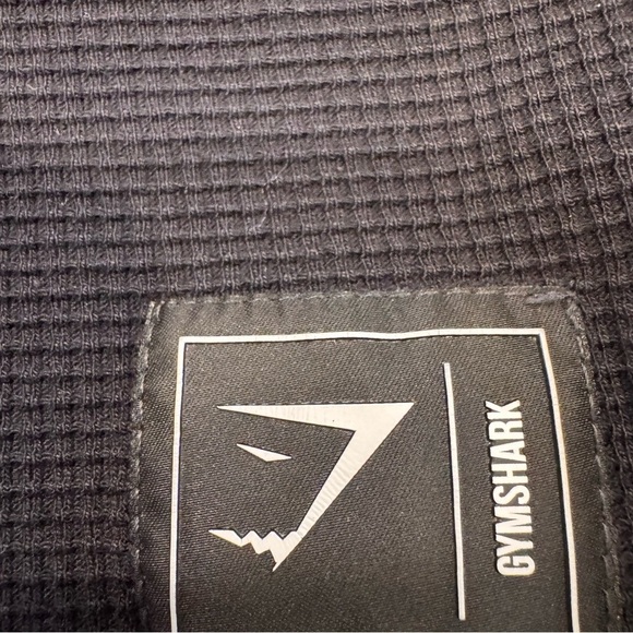 Gymshark cropped black waffle knit workout top sz small - Picture 7 of 7